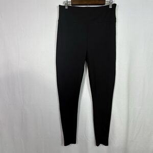 Assets by Spanx Black Ponte Knit High Waisted Shaping Leggings Size XL Workwear
